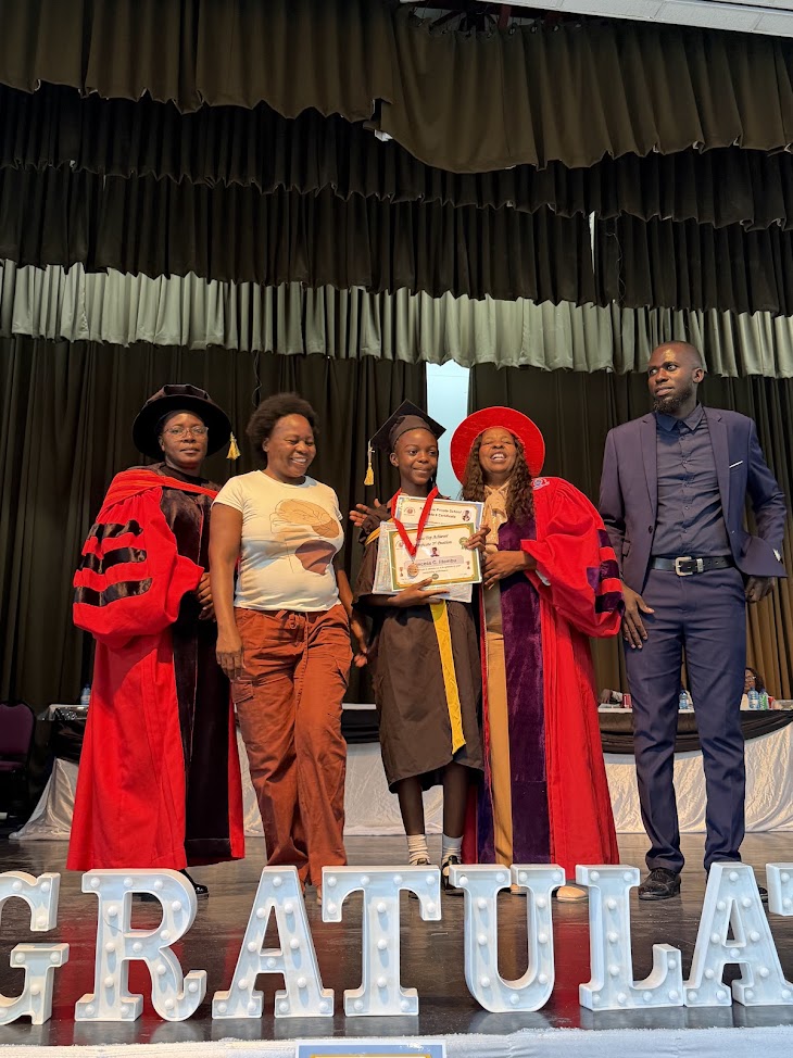 Graduation ceremony moment
